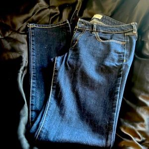 A & F dark blue straight jeans